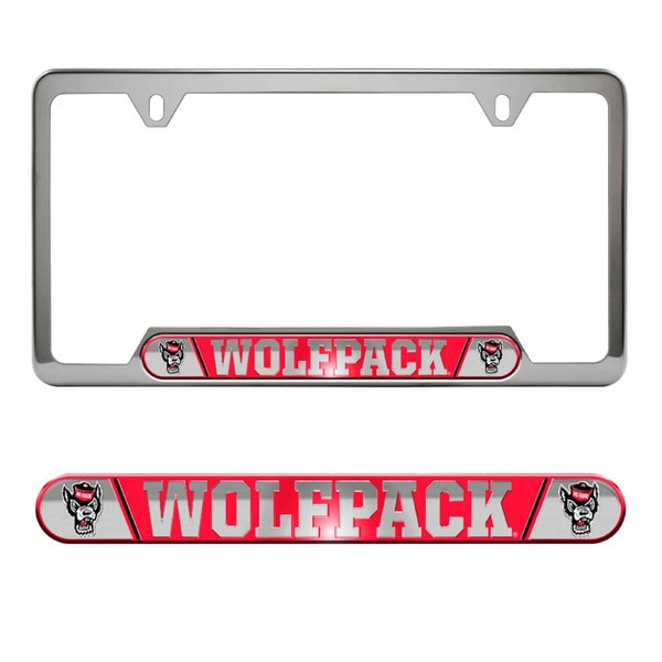 Wolfpack Embossed License Plate Fra